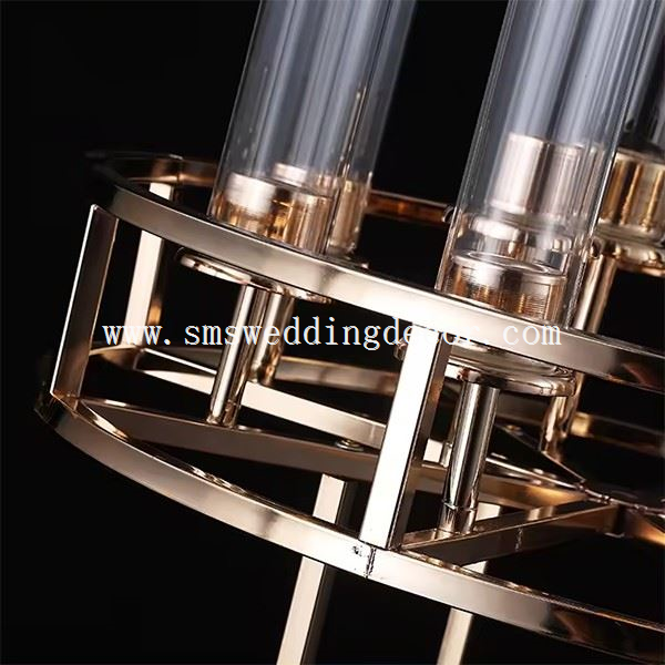 gold candelabra centerpiece