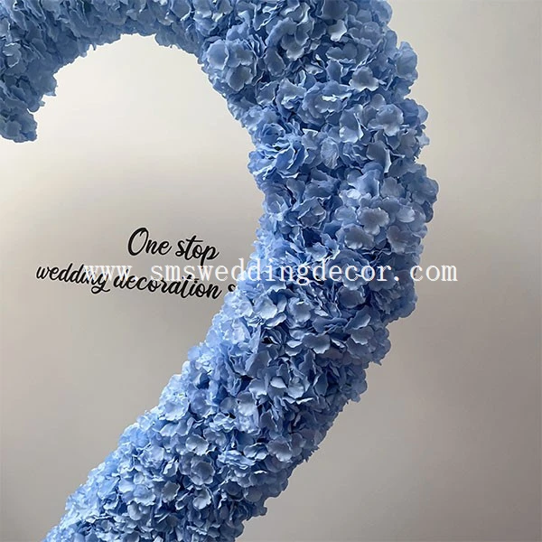 wedding arch with hydrangea
